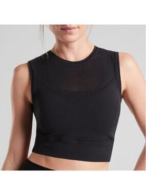 Athleta Pavana Black Cropped Tank Top